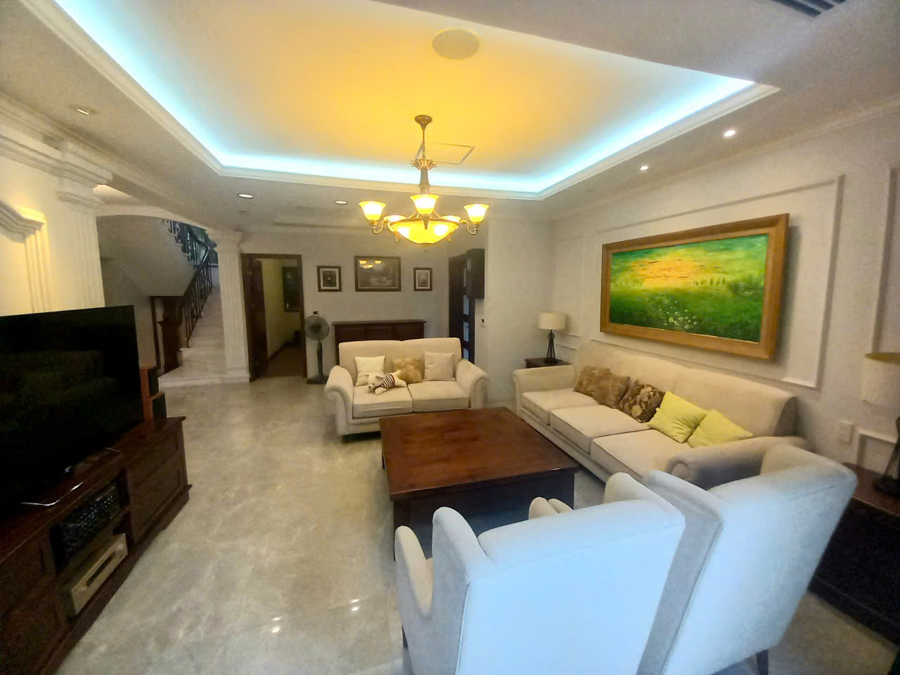 Detached villa with 4 bedrooms for rent in Vuon Mai Ecopark